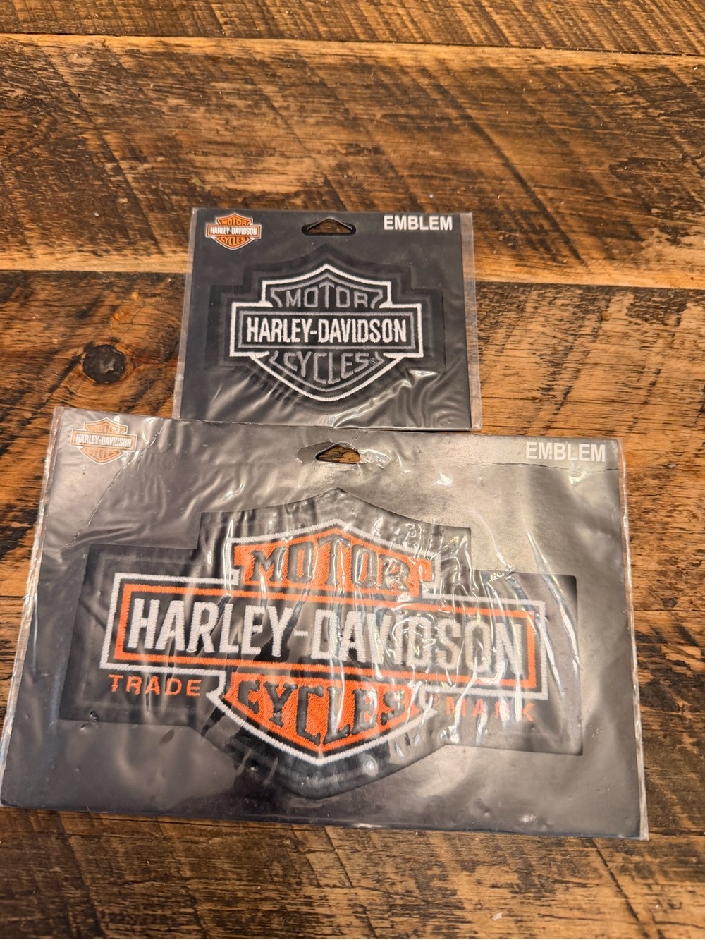 Harley Davidson Motor Cycles Sew on Emblem 2007 & 2010 Color Bar and Shield
